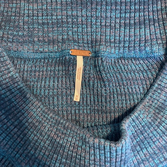 Free People Blue Knit Crop Top - Picture 8 of 10